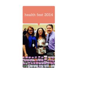 Lindsey pictured at Healthfest Trade Show