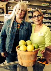 In this season of thankfulness, we are so thankful for wonderful customers, such as Kim, pictured here with Ofilia, who brought us a bounty of fresh lemons!